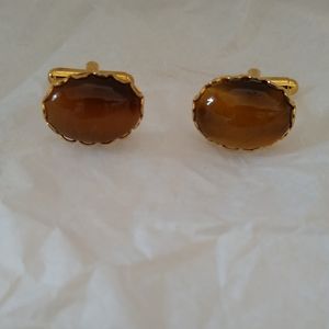 Pair of Tigar Eye Cufflinks